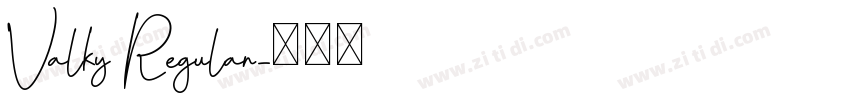 Valky Regular字体转换